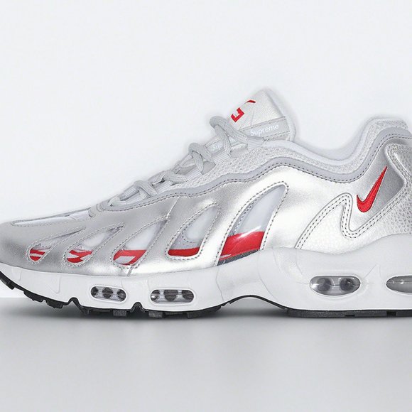 NIB Supreme/Nike Air Max 96 in Silver CV7652-001 - Picture 1 of 2